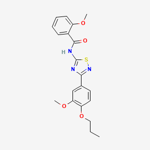 2-methoxy-N-[3-(3-methoxy-4-propoxyphenyl)-1,2,4-thiadiazol-5-yl]benzamide