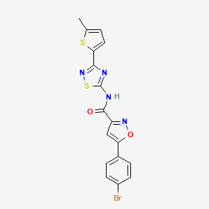 5-(4-bromophenyl)-N-[3-(5-methylthiophen-2-yl)-1,2,4-thiadiazol-5-yl]-1,2-oxazole-3-carboxamide