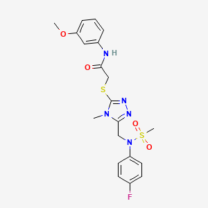 2-[(5-{[(4-fluorophenyl)(methylsulfonyl)amino]methyl}-4-methyl-4H-1,2,4-triazol-3-yl)sulfanyl]-N-(3-methoxyphenyl)acetamide