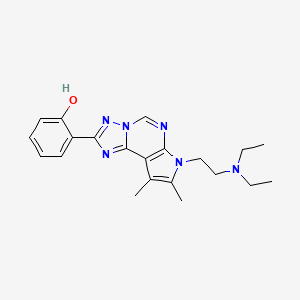 2-{7-[2-(diethylamino)ethyl]-8,9-dimethyl-7H-pyrrolo[3,2-e][1,2,4]triazolo[1,5-c]pyrimidin-2-yl}phenol