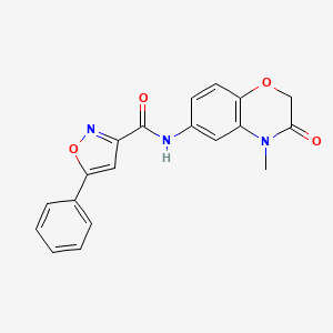 N-(4-methyl-3-oxo-3,4-dihydro-2H-1,4-benzoxazin-6-yl)-5-phenyl-1,2-oxazole-3-carboxamide