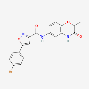 5-(4-bromophenyl)-N-(2-methyl-3-oxo-3,4-dihydro-2H-1,4-benzoxazin-6-yl)-1,2-oxazole-3-carboxamide