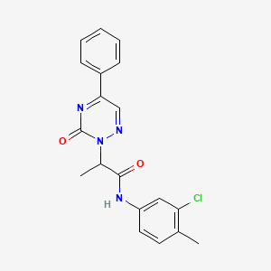 N-(3-chloro-4-methylphenyl)-2-(3-oxo-5-phenyl-1,2,4-triazin-2(3H)-yl)propanamide