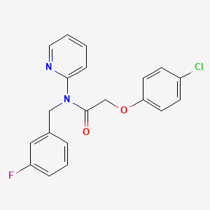 molecular formula C20H16ClFN2O2 B11322322 2-(4-chlorophenoxy)-N-(3-fluorobenzyl)-N-(pyridin-2-yl)acetamide 