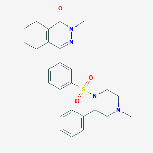 2-methyl-4-{4-methyl-3-[(4-methyl-2-phenylpiperazin-1-yl)sulfonyl]phenyl}-5,6,7,8-tetrahydrophthalazin-1(2H)-one