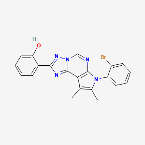 2-[7-(2-bromophenyl)-8,9-dimethyl-7H-pyrrolo[3,2-e][1,2,4]triazolo[1,5-c]pyrimidin-2-yl]phenol