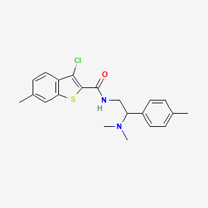 3-chloro-N-[2-(dimethylamino)-2-(4-methylphenyl)ethyl]-6-methyl-1-benzothiophene-2-carboxamide