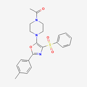 1-{4-[2-(4-Methylphenyl)-4-(phenylsulfonyl)-1,3-oxazol-5-yl]piperazin-1-yl}ethanone