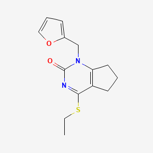 4-(ethylthio)-1-(furan-2-ylmethyl)-6,7-dihydro-1H-cyclopenta[d]pyrimidin-2(5H)-one