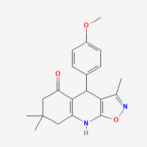 4-(4-Methoxyphenyl)-3,7,7-trimethyl-4,6,7,8-tetrahydro[1,2]oxazolo[5,4-b]quinolin-5-ol