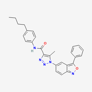 molecular formula C27H25N5O2 B11322503 N-(4-butylphenyl)-5-methyl-1-(3-phenyl-2,1-benzoxazol-5-yl)-1H-1,2,3-triazole-4-carboxamide 