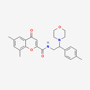 6,8-dimethyl-N-[2-(4-methylphenyl)-2-(morpholin-4-yl)ethyl]-4-oxo-4H-chromene-2-carboxamide