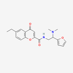 N-[2-(dimethylamino)-2-(furan-2-yl)ethyl]-6-ethyl-4-oxo-4H-chromene-2-carboxamide