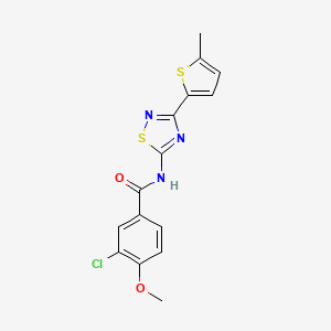 3-chloro-4-methoxy-N-[3-(5-methylthiophen-2-yl)-1,2,4-thiadiazol-5-yl]benzamide