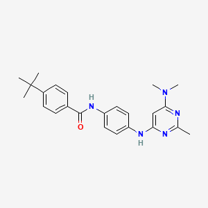 4-tert-butyl-N-(4-{[6-(dimethylamino)-2-methylpyrimidin-4-yl]amino}phenyl)benzamide