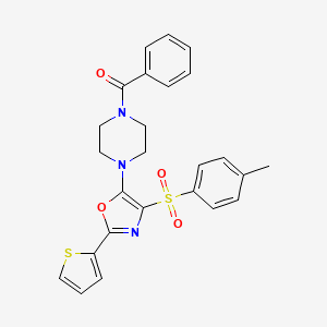 (4-{4-[(4-Methylphenyl)sulfonyl]-2-(thiophen-2-yl)-1,3-oxazol-5-yl}piperazin-1-yl)(phenyl)methanone