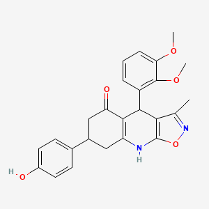 4-(2,3-Dimethoxyphenyl)-7-(4-hydroxyphenyl)-3-methyl-4,6,7,8-tetrahydro[1,2]oxazolo[5,4-b]quinolin-5-ol