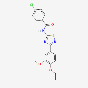 4-chloro-N-[3-(4-ethoxy-3-methoxyphenyl)-1,2,4-thiadiazol-5-yl]benzamide