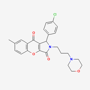 1-(4-Chlorophenyl)-7-methyl-2-[3-(morpholin-4-yl)propyl]-1,2-dihydrochromeno[2,3-c]pyrrole-3,9-dione