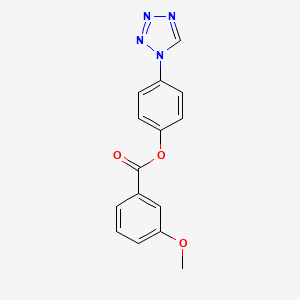 molecular formula C15H12N4O3 B11322642 4-(1H-tetrazol-1-yl)phenyl 3-methoxybenzoate 