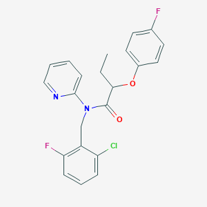 N-(2-chloro-6-fluorobenzyl)-2-(4-fluorophenoxy)-N-(pyridin-2-yl)butanamide