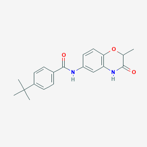 molecular formula C20H22N2O3 B11322664 4-tert-butyl-N-(2-methyl-3-oxo-3,4-dihydro-2H-1,4-benzoxazin-6-yl)benzamide 