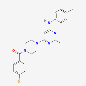 molecular formula C23H24BrN5O B11322674 6-[4-(4-bromobenzoyl)piperazin-1-yl]-2-methyl-N-(4-methylphenyl)pyrimidin-4-amine 