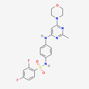 2,4-difluoro-N-(4-((2-methyl-6-morpholinopyrimidin-4-yl)amino)phenyl)benzenesulfonamide