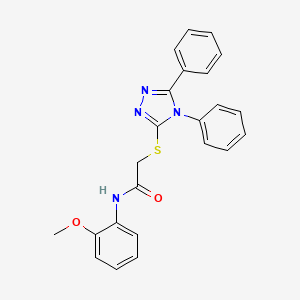 molecular formula C23H20N4O2S B11322714 2-[(4,5-diphenyl-4H-1,2,4-triazol-3-yl)sulfanyl]-N-(2-methoxyphenyl)acetamide 