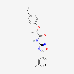 molecular formula C20H21N3O3 B11322721 2-(4-ethylphenoxy)-N-[5-(3-methylphenyl)-1,2,4-oxadiazol-3-yl]propanamide 