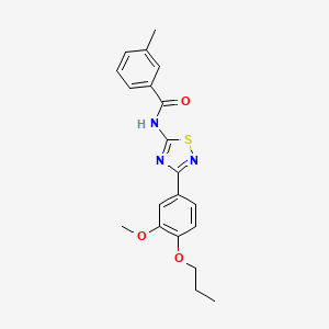 N-[3-(3-methoxy-4-propoxyphenyl)-1,2,4-thiadiazol-5-yl]-3-methylbenzamide