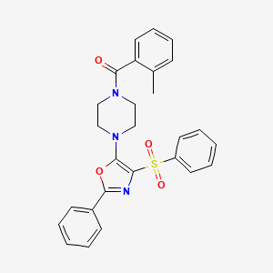 (2-Methylphenyl){4-[2-phenyl-4-(phenylsulfonyl)-1,3-oxazol-5-yl]piperazin-1-yl}methanone