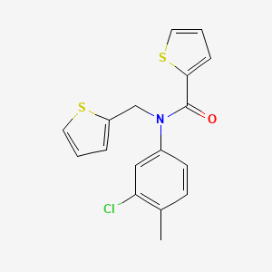 N-(3-chloro-4-methylphenyl)-N-(thiophen-2-ylmethyl)thiophene-2-carboxamide