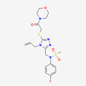 N-(4-Fluorophenyl)-N-[(5-{[2-(morpholin-4-YL)-2-oxoethyl]sulfanyl}-4-(prop-2-EN-1-YL)-4H-1,2,4-triazol-3-YL)methyl]methanesulfonamide