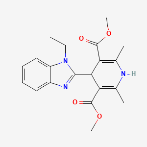 dimethyl 4-(1-ethyl-1H-benzimidazol-2-yl)-2,6-dimethyl-1,4-dihydropyridine-3,5-dicarboxylate