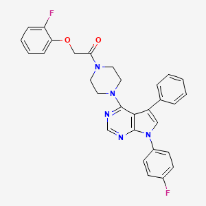 2-(2-fluorophenoxy)-1-{4-[7-(4-fluorophenyl)-5-phenyl-7H-pyrrolo[2,3-d]pyrimidin-4-yl]piperazin-1-yl}ethanone