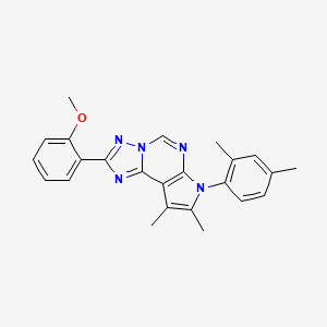 2-[7-(2,4-Dimethylphenyl)-8,9-dimethyl-7H-pyrrolo[3,2-E][1,2,4]triazolo[1,5-C]pyrimidin-2-YL]phenyl methyl ether