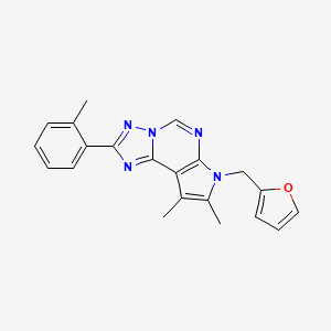 7-(2-furylmethyl)-8,9-dimethyl-2-(2-methylphenyl)-7H-pyrrolo[3,2-e][1,2,4]triazolo[1,5-c]pyrimidine