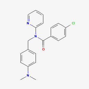 4-chloro-N-[4-(dimethylamino)benzyl]-N-(pyridin-2-yl)benzamide