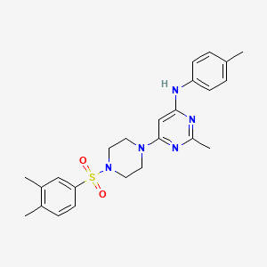 6-(4-((3,4-dimethylphenyl)sulfonyl)piperazin-1-yl)-2-methyl-N-(p-tolyl)pyrimidin-4-amine