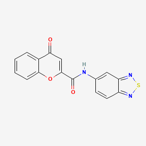 molecular formula C16H9N3O3S B11322899 N-(2,1,3-benzothiadiazol-5-yl)-4-oxo-4H-chromene-2-carboxamide 