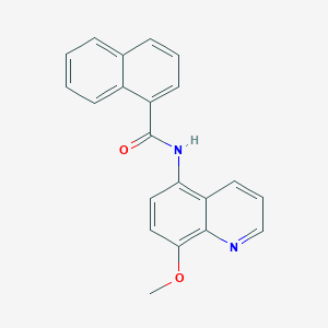 molecular formula C21H16N2O2 B11322910 N-(8-methoxyquinolin-5-yl)naphthalene-1-carboxamide 