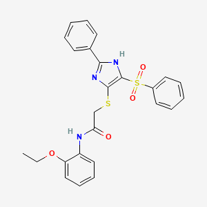 N-(2-ethoxyphenyl)-2-{[2-phenyl-4-(phenylsulfonyl)-1H-imidazol-5-yl]sulfanyl}acetamide