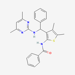 N-(3-{[(4,6-dimethylpyrimidin-2-yl)amino](phenyl)methyl}-4,5-dimethylthiophen-2-yl)benzamide