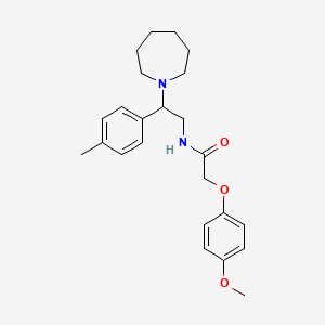 molecular formula C24H32N2O3 B11322932 N-[2-(azepan-1-yl)-2-(4-methylphenyl)ethyl]-2-(4-methoxyphenoxy)acetamide 