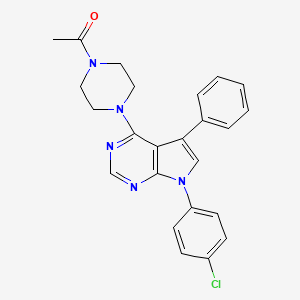 1-{4-[7-(4-chlorophenyl)-5-phenyl-7H-pyrrolo[2,3-d]pyrimidin-4-yl]piperazin-1-yl}ethanone