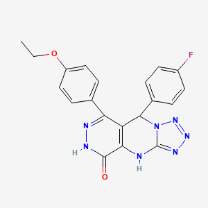 10-(4-ethoxyphenyl)-8-(4-fluorophenyl)-2,4,5,6,7,11,12-heptazatricyclo[7.4.0.03,7]trideca-1(9),3,5,10-tetraen-13-one