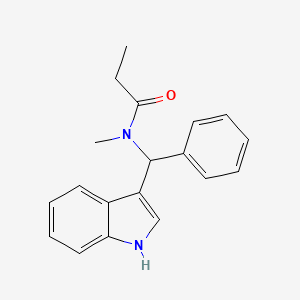 N-[1H-indol-3-yl(phenyl)methyl]-N-methylpropanamide