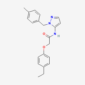 molecular formula C21H23N3O2 B11322973 2-(4-ethylphenoxy)-N-[1-(4-methylbenzyl)-1H-pyrazol-5-yl]acetamide 