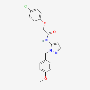 molecular formula C19H18ClN3O3 B11322981 2-(4-chlorophenoxy)-N-[1-(4-methoxybenzyl)-1H-pyrazol-5-yl]acetamide 